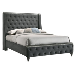 Giovani Dark Gray King Panel Bed