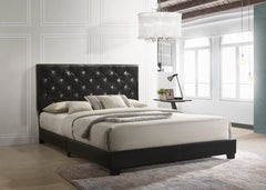 Lana Black Diamond Tufted Queen Bed