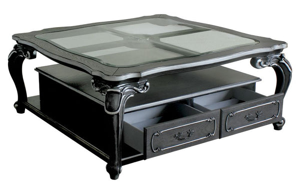 Acme Furniture House Delphine Square Coffee Table in Charcoal 88830