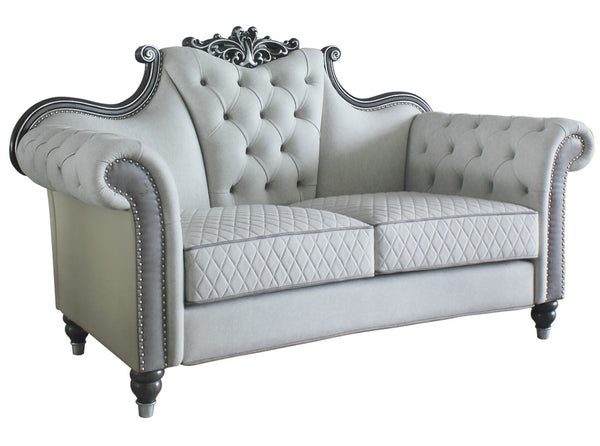 Acme Furniture House Delphine Loveseat in Ivory 58831