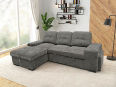 Kevin Gray Sectional With Pull-Out Bed