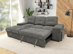 Kevin Gray Sectional With Pull-Out Bed