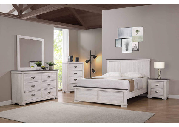 Leighton Two Tone Panel  Bedroom Set