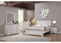 Leighton Two Tone Panel  Bedroom Set