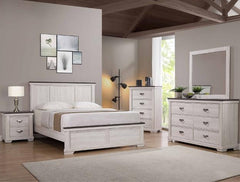 Leighton Two Tone Panel  Bedroom Set