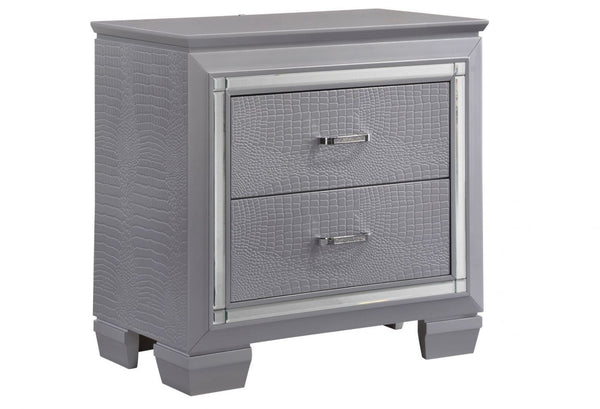 Lillian Silver LED Nightstand