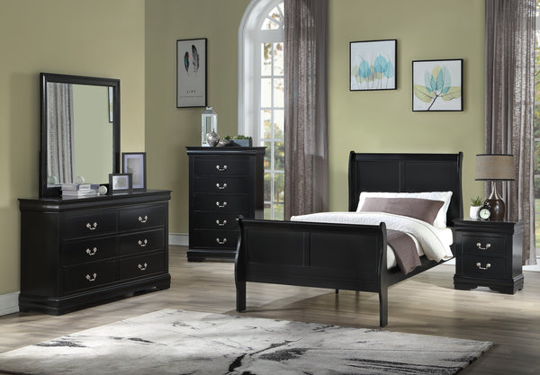 Louis Philip Black Youth Sleigh Bedroom Set