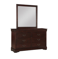  Louis Philip Cherry Sleigh Bedroom Set