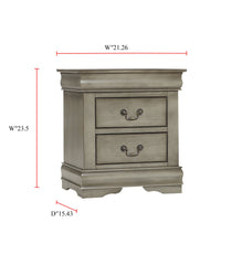 Louis Philip Gray Nightstand