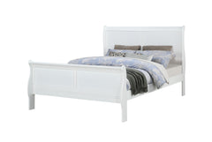 Louis Philip White King Sleigh Bed
