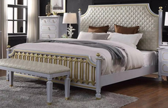 Acme Furniture House Marchese California King Low Post Bed in Pearl Gray 28884CK