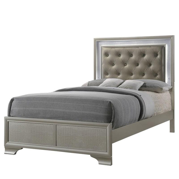 Lyssa Champagne Full Panel Bed