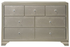 Lyssa Champagne LED Panel Bedroom Set