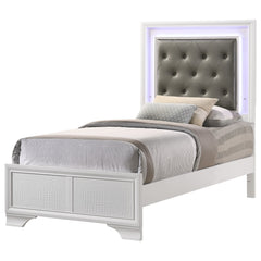 Lyssa Frost Full LED Panel Bed