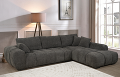 Manhattan Dark Gray RAF Chaise Sectional