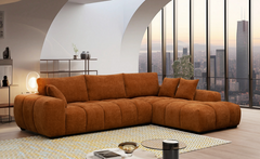 Manhattan Dark Orange RAF Chaise Sectional
