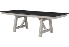 Maribelle Chalk-Gray Extendable Dining Room Set