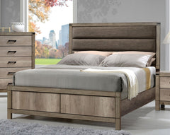 Matteo Light Brown King Panel Bed