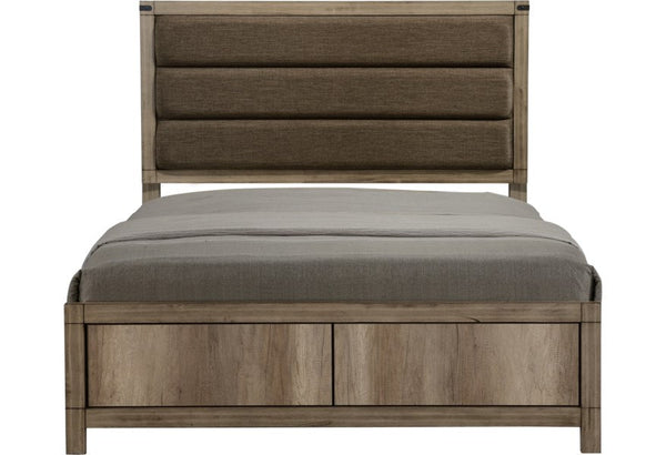Matteo Light Brown Queen Panel Bed