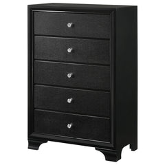 Micah Black LED Panel Bedroom Set