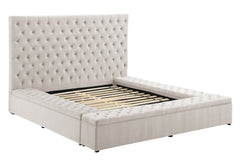 Paris Beige Queen Storage Platform Bed