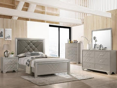 Phoebe Silver Panel Bedroom Set