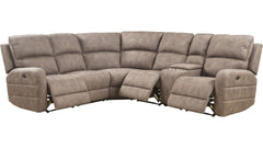Acme Olwen Power Motion Sectional Sofa in Mocha Nubuck 54590