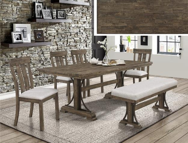 Quincy Grayish Brown Rectangular Dining Table
