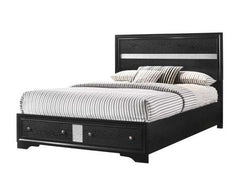 Regata Black Storage Platform Bedroom Set