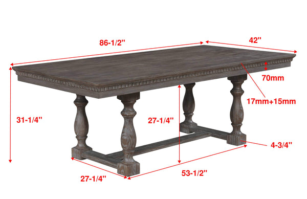 Regent Grayish Brown Dining Table