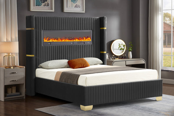 Romance Black King Platform Bed