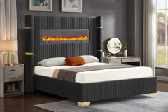 Romance Black King Platform Bed