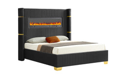 Romance Black King Platform Bed