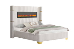 Romance White Queen Platform Bed
