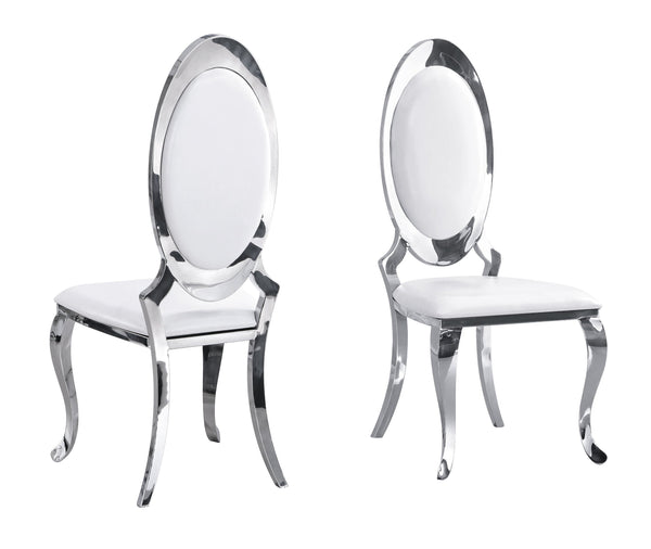 Betsy Chrome/White 7-Piece Dining Set