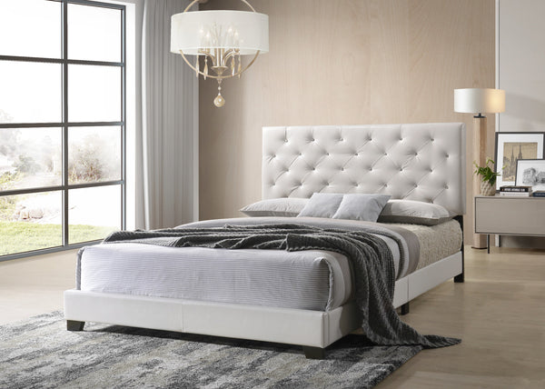 Lana White Diamond Tufted Twin Bed