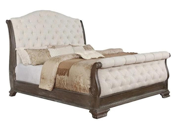 Sheffield Antique Gray Queen Sleigh Bed
