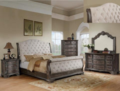 Sheffield Antique Gray Queen Sleigh Bed