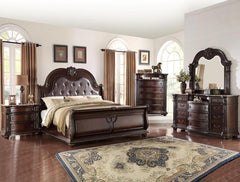 Stanley Cherry Brown Sleigh Bedroom Set