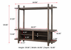 Tacoma Brown 65" Entertainment Center