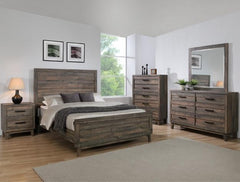 Tacoma Rustic Brown Queen Panel Bed