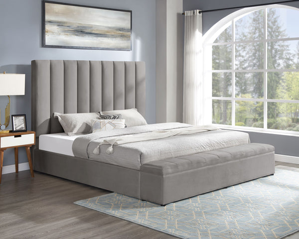 Valencia Gray Queen Platform Bed