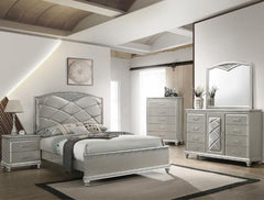 Valiant Champagne King Panel Bed
