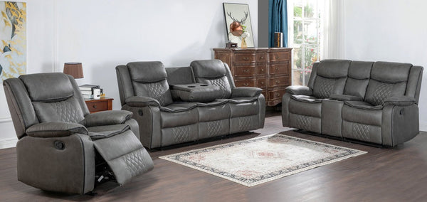 Weston Gray 3-Piece Reclining Living Room Set